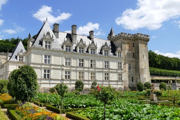Fototapeta na wymiar La façade du château de Villandry