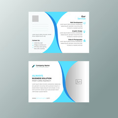 Obraz premium Corporate service postcard template 