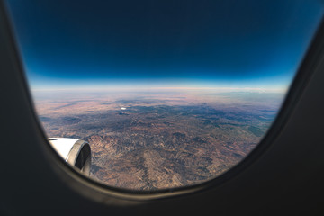 Atlas mountains from airplane