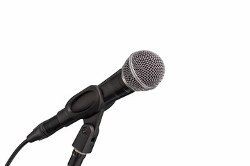 Mic - Professional black dynamic microphone on one leg