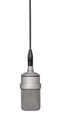 Mic - Professional large-diaphragm microphone hanging from a long cable