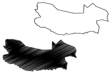 Armavir Province (Republic of Armenia, Administrative divisions of Armenia) map vector illustration, scribble sketch Armavir map....