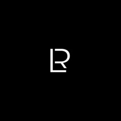 Creative unique minimal LR initial based letter icon logo