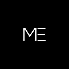 Creative unique minimal ME initial based letter icon logo