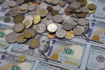 American Dollor, USD $ isolated with white background.