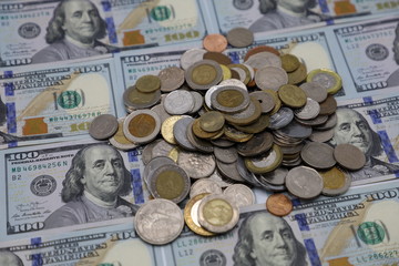 American Dollor, USD $ isolated with white background.