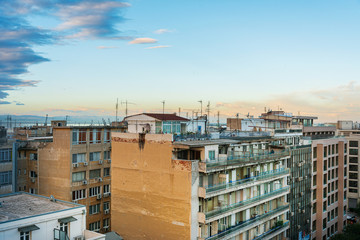 THESSALONIKI, GREECE - November 30, 2019: Street view of Thessaloniki city, Greece