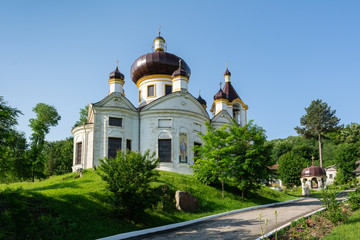 Fototapeta na wymiar Orthodox church of St Nicholas (Nicholas the Wonderworker) in Condrita Monastery, Moldova