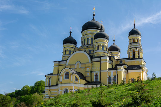 Majestic view on the Hincu Monastery in Republic of Moldova