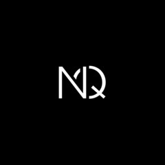 Creative unique minimal NQ initial based letter icon logo