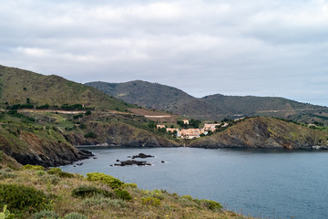 landscape with lake and mountains