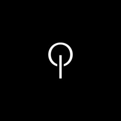 Creative unique minimal OI initial based letter icon logo