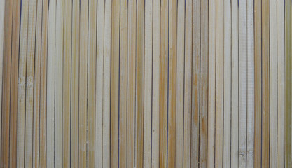 Rural background from light wooden planks in vertical parallel pattern. Wood wall facade fragment texture.