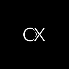 Creative unique minimal OX initial based letter icon logo