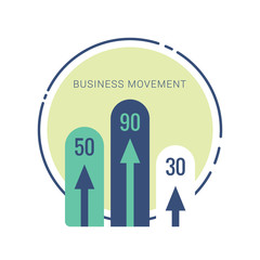 Graph Icon in trendy flat style isolated on white background