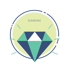 Diamond icon with white background