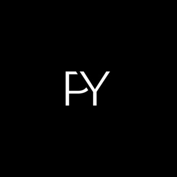 Modern unique minimal creative PY initial based letter icon logo