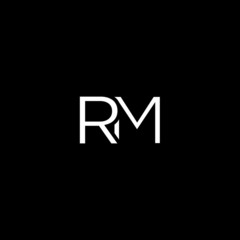 Modern unique minimal creative RM initial based letter icon logo