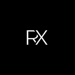 Modern unique minimal creative RX initial based letter icon logo