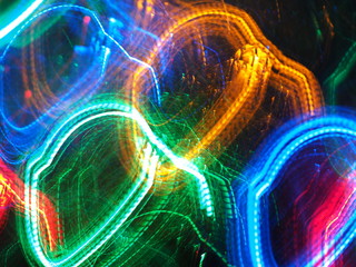 multicolored abstract pattern with Christmas garland