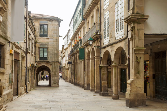 Fototapeta Santiago of Compostela city in Galicia province, Spain