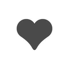 Heart glyph icon and romance element