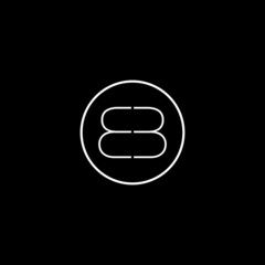 Unique minimal creative BB initial based letter icon logo