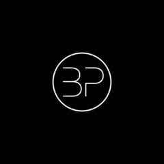 Unique minimal creative BP initial based letter icon logo