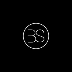 Unique minimal creative BS initial based letter icon logo