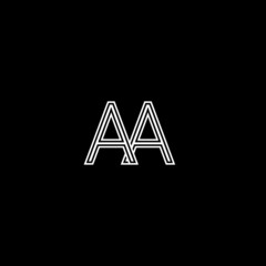 Creative minimal trendy AA initial based letter icon logo