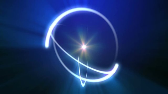 atom orbit ray light abstract