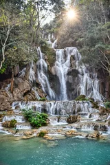 Fotobehang Loas Waterfall © Michael