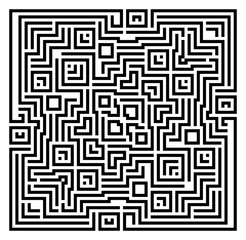Texture of labyrinth on a white background
