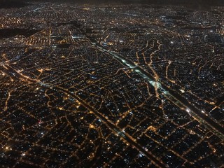 São Paulo by night - flying over