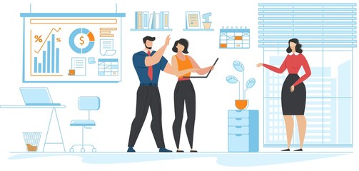 Office Situation and Coworkers a Community Cartoon