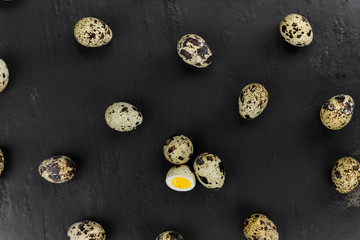 Quail Eggs (selective focus; detailed close-up shot)