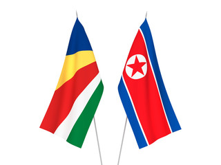 Seychelles and North Korea flags