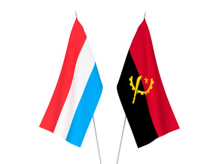Luxembourg and Angola flags