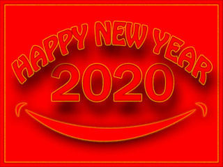 happy-new-year-glowing-letters-on-red-background-with-smile-mojo