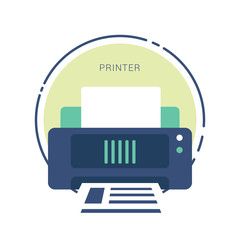 Printer Icon Vector Design Template.
