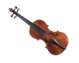 Fototapeta na wymiar vintage violin isolated on white background