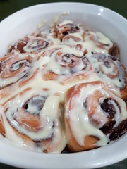 Cinnamon rolls as dessert