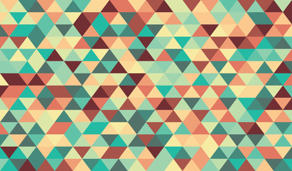 Abstract retro pattern of geometric shapes. Mosaic backdrop. Geometric hipster triangle background.