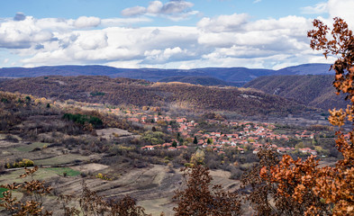 Autumn day with colors background