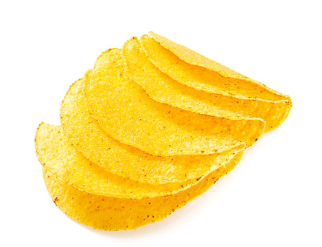 taco shells isolated on white