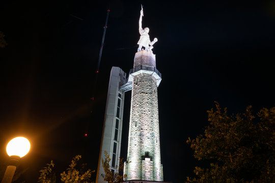 Historic Vulcan Statue at Night in Birmingham, Alabama