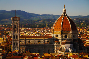 Fototapeta na wymiar The Cathedral of Florence in Italy