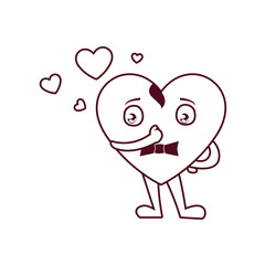 Isolated male heart cartoon vector design