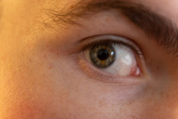 Fototapeta na wymiar Close up of a mans eye.