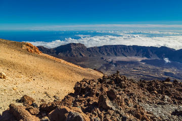 Fototapeta na wymiar View from the top of Mount Teide Volcano